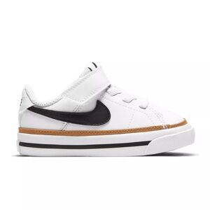 Nike 6 Toddler Court Legacy White and Brown Sneakers